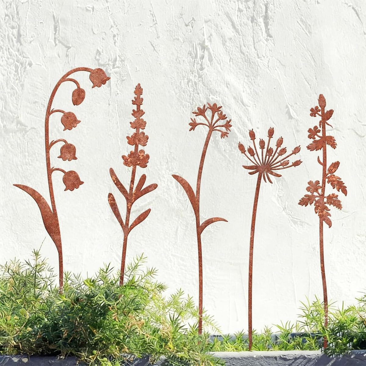 Retro Whale Rustic Metal Wildflower Garden Stakes additional product photo