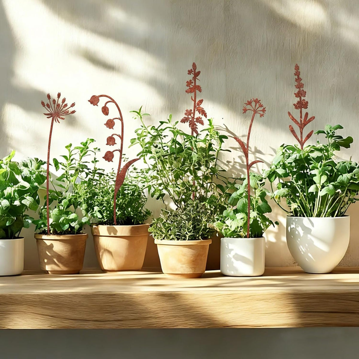 Retro Whale Rustic Metal Wildflower Garden Stakes additional product photo