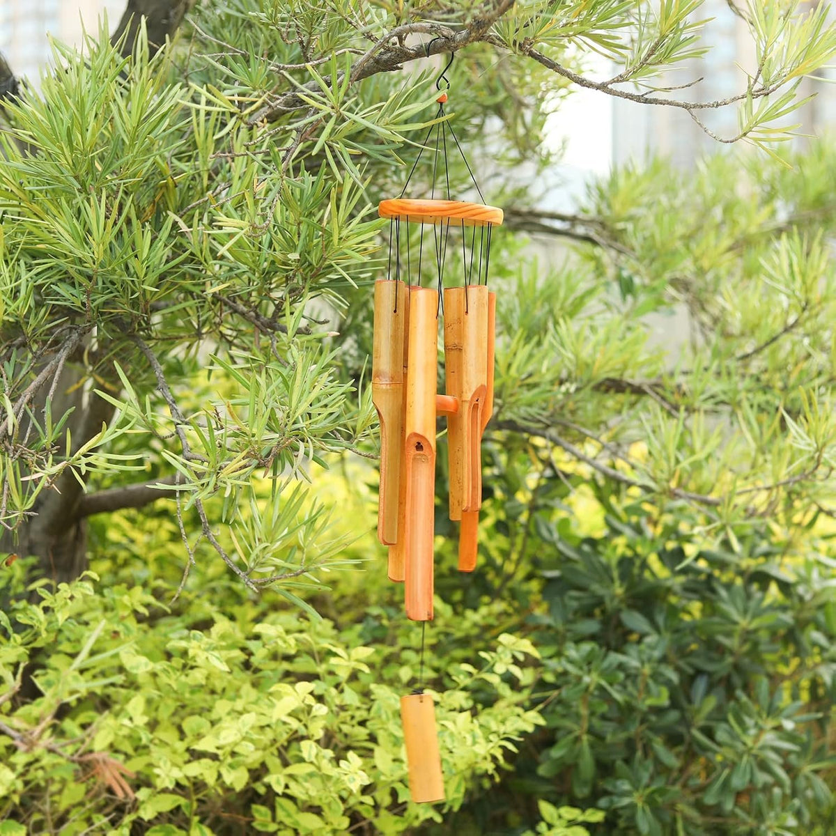 Retro Whale Natural Bamboo Wind Chime additional product photo