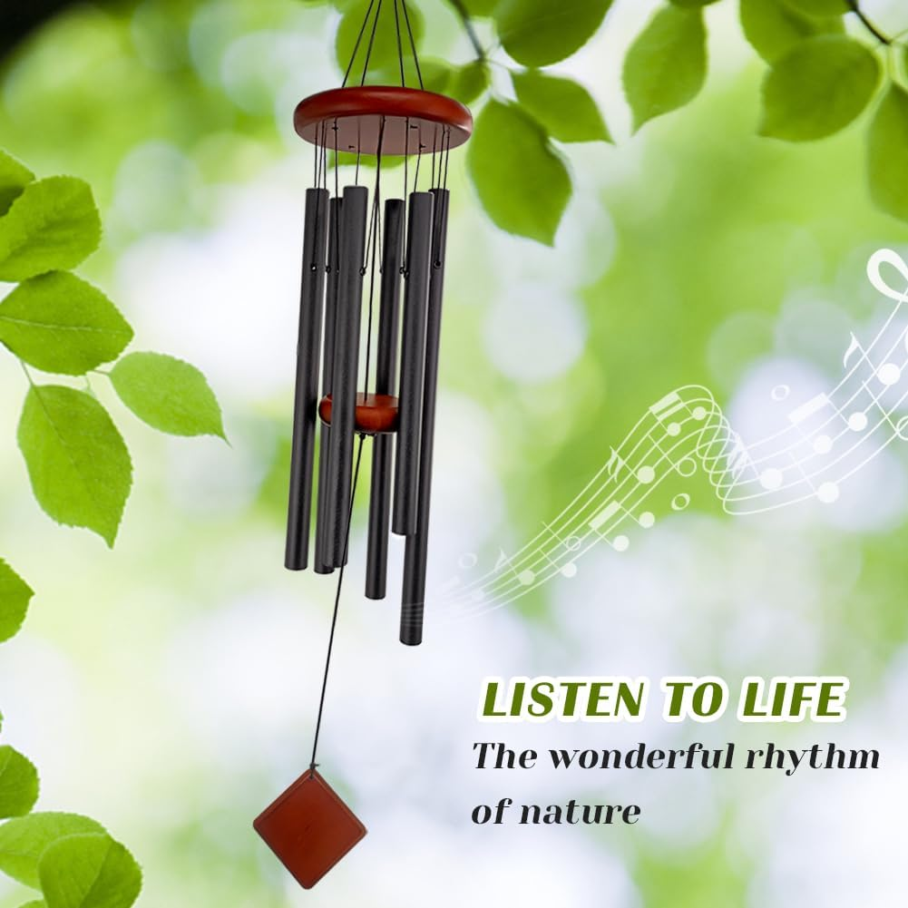 Retro Whale Black Aluminum Wind Chime additional product photo