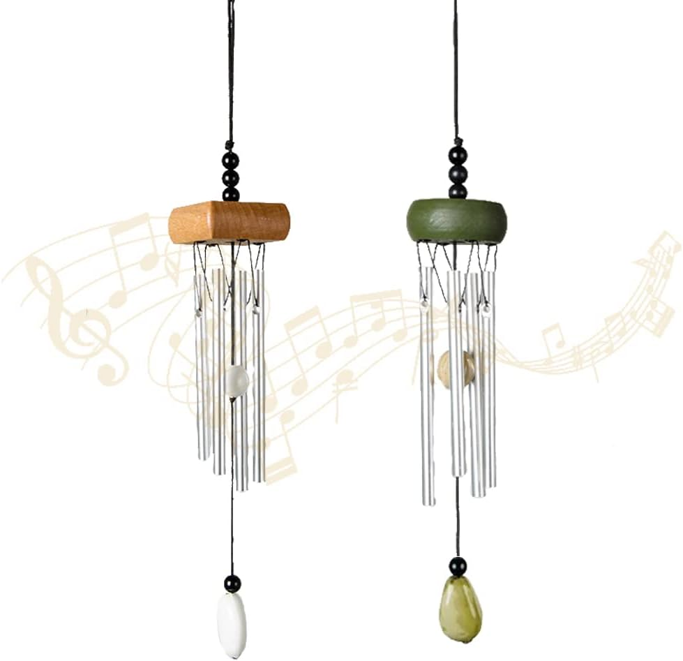 Retro Whale Mini Metal Wind Chimes with Ceramic Drops studio product photo