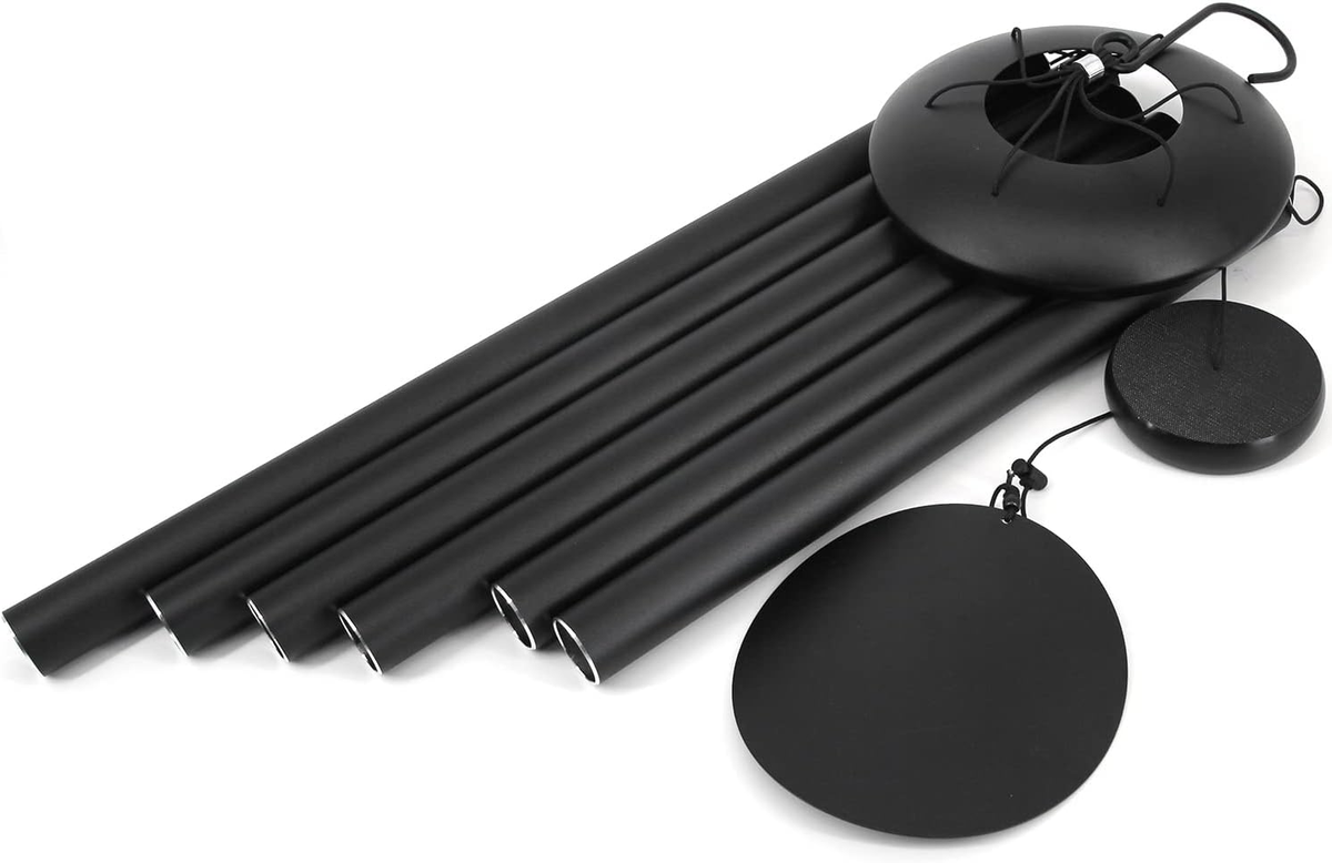 Retro Whale Large Black Aluminum Wind Chime additional product photo