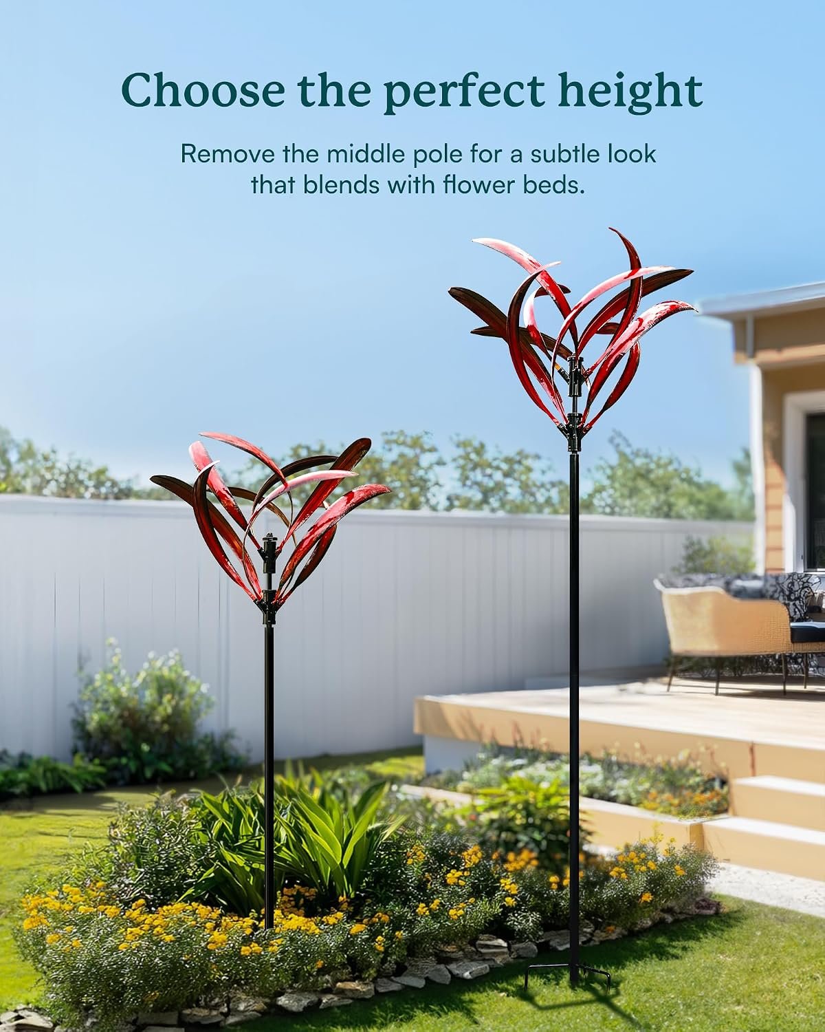 Retro Whale Burgundy Metal Magnolia Wind Spinner additional product photo
